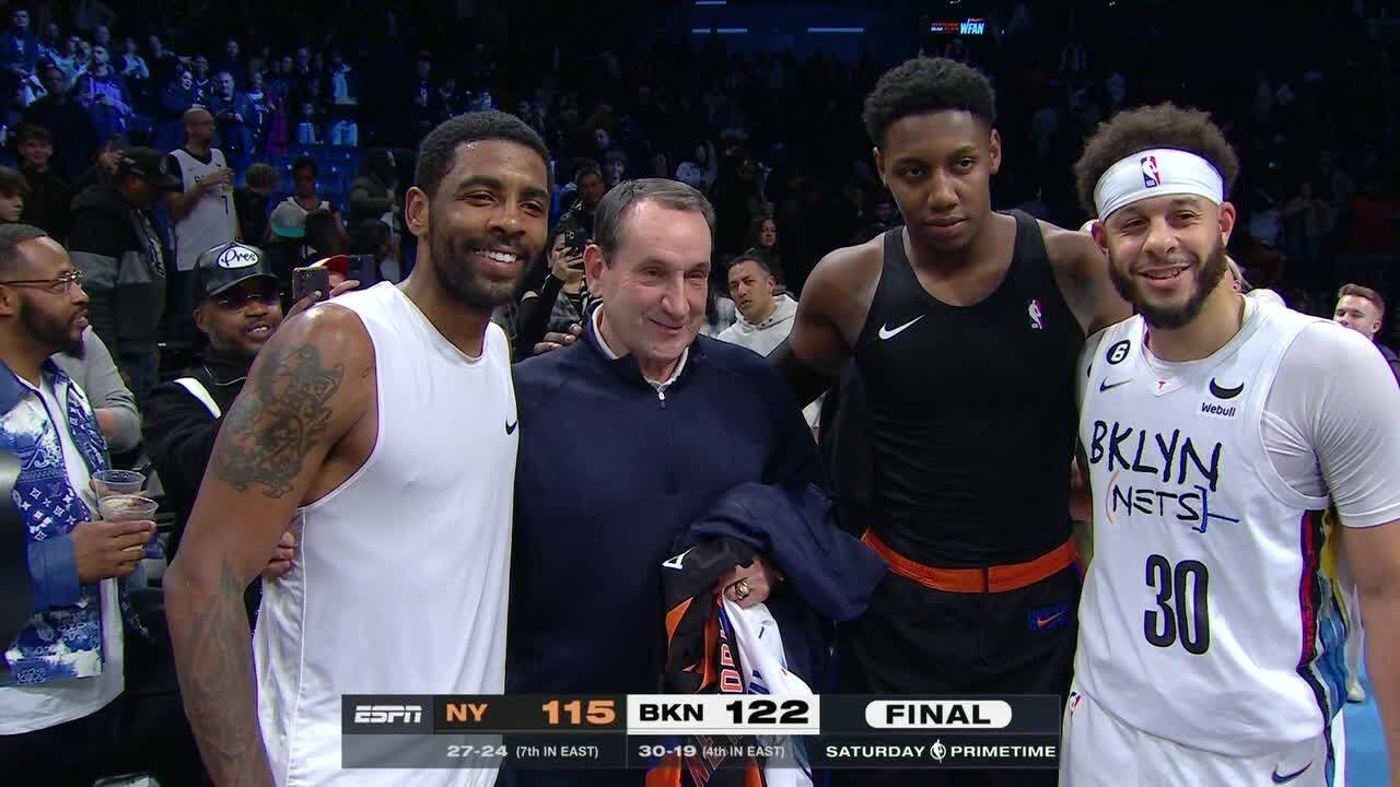 Coach K Meets Kyrie, Seth Curry & RJ Barrett 🏀