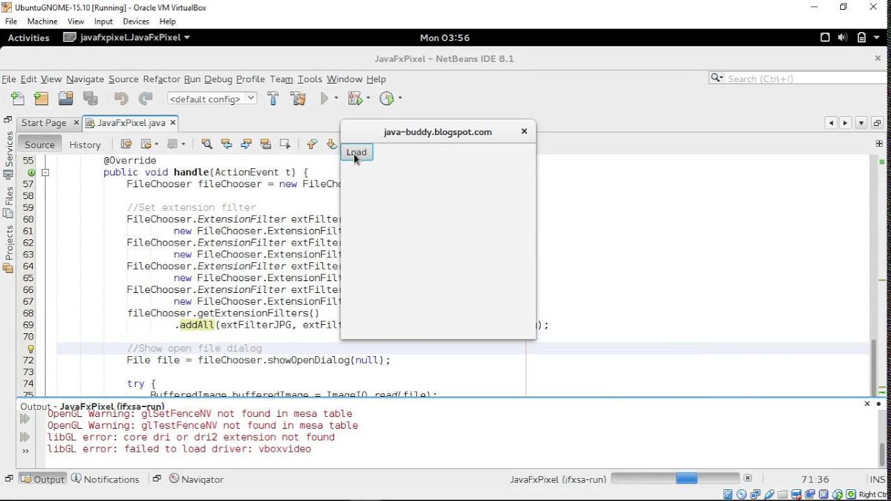 JavaFX FileChooser to Load and Display Images on Ubuntu GNOME