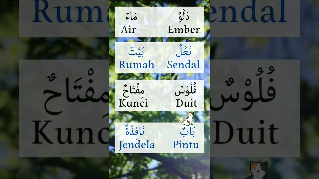 Belajar Kosakata Arab Harian untuk Pemula π