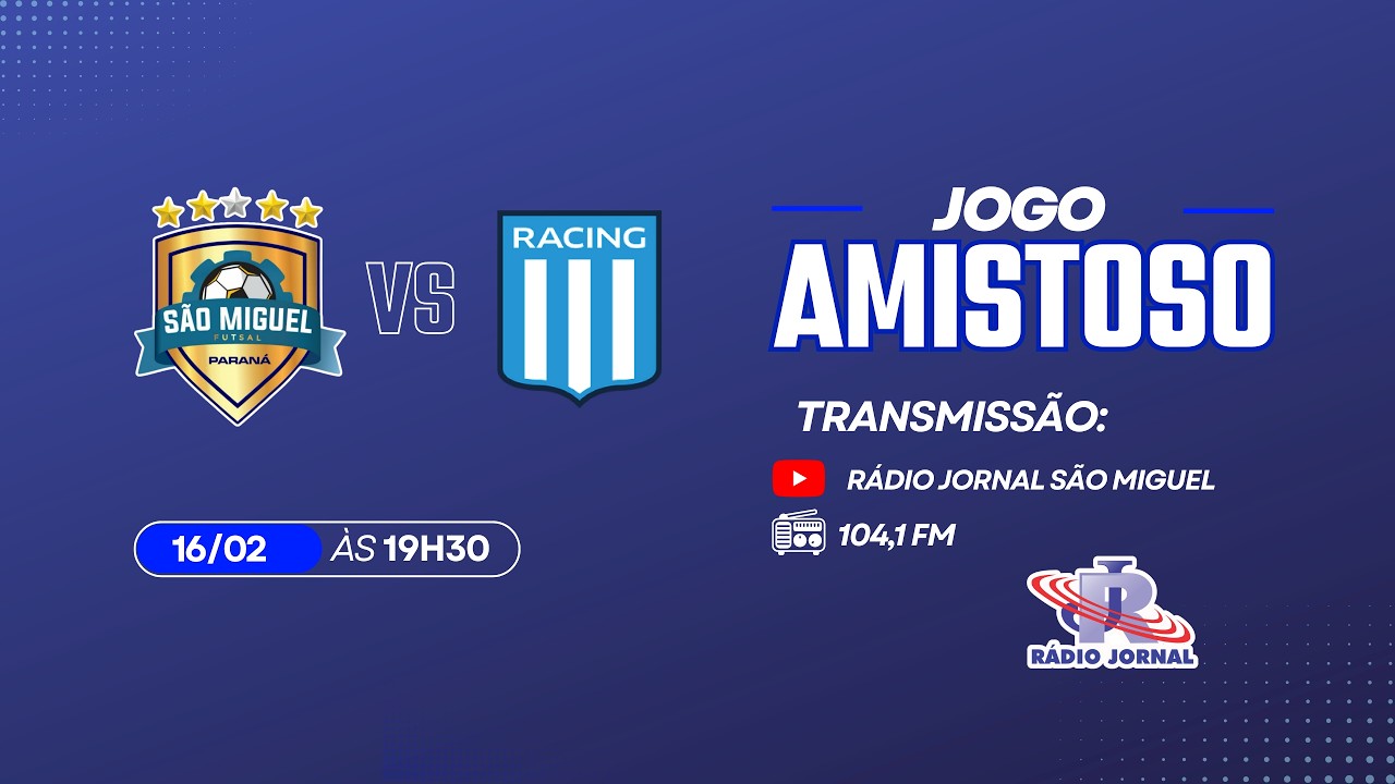 São Miguel Futsal vs Racing/ARG - Amistoso Internacional ⚽
