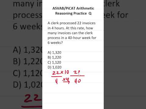 ASVAB/PiCAT Arithmetic Reasoning Practice Test Q: Rates/Proportions #acetheasvab #grammarhero