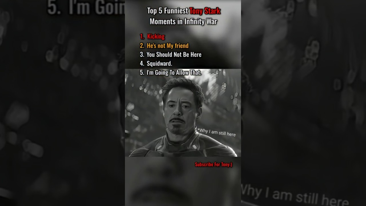 Top 5 Funniest Tony Stark Moments in Infinity War 😂