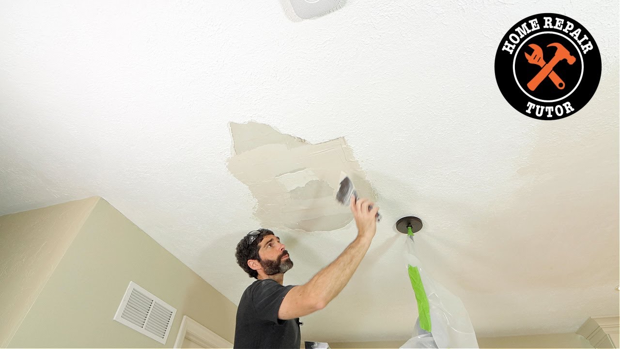Drywall Ceiling Repair Tips π οΈ #shorts