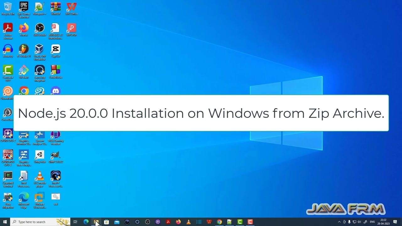 Install Node.js 20 on Windows 10/11 from ZIP 📦