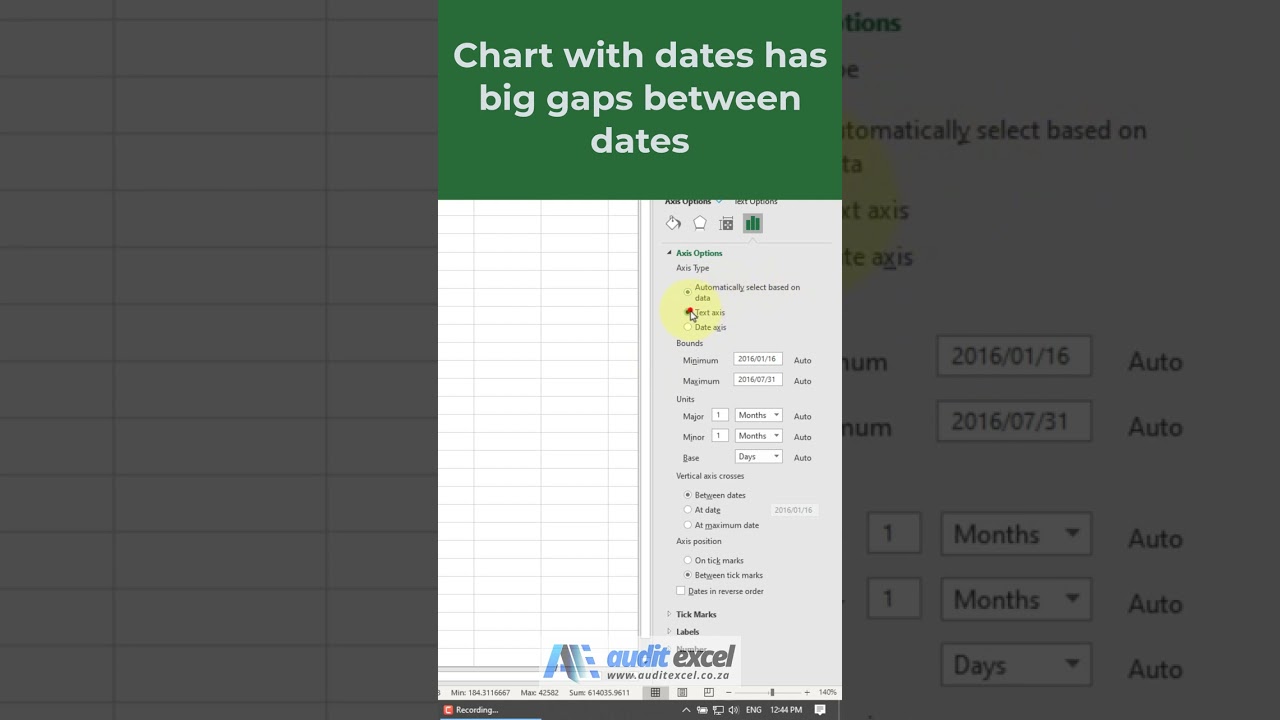Fix Large Gaps in Excel Date Charts 📊