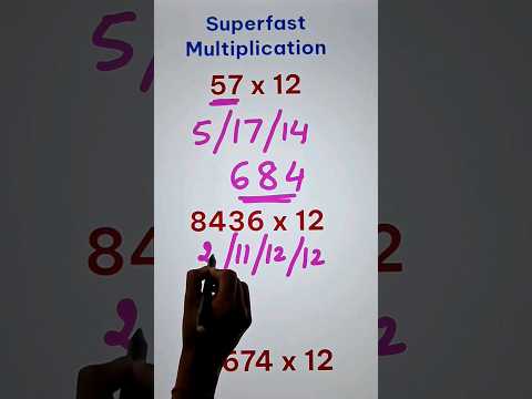8436 x 12 in 3 Seconds II Fast Calculation Short Trick II Vedic Math #multiplication #math #maths