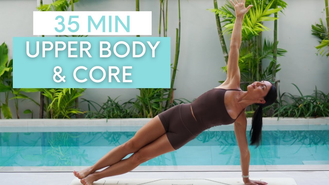 35-Minute Upper Body & Core Pilates Workout | No Equipment, At-Home Exercise