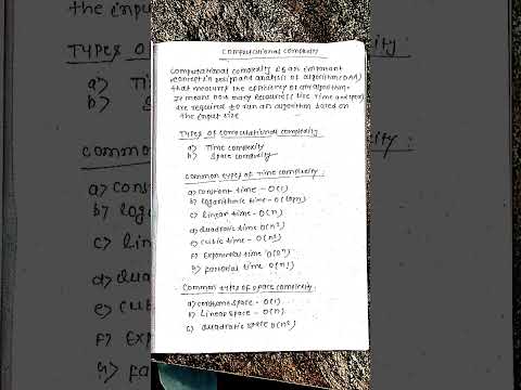 Computational Complexity in DAA | Semester Exam | #exam #education #computerscience