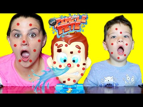 Caleb & Mommy Play Pimple Pete The Pimple Popping Family Fun Game