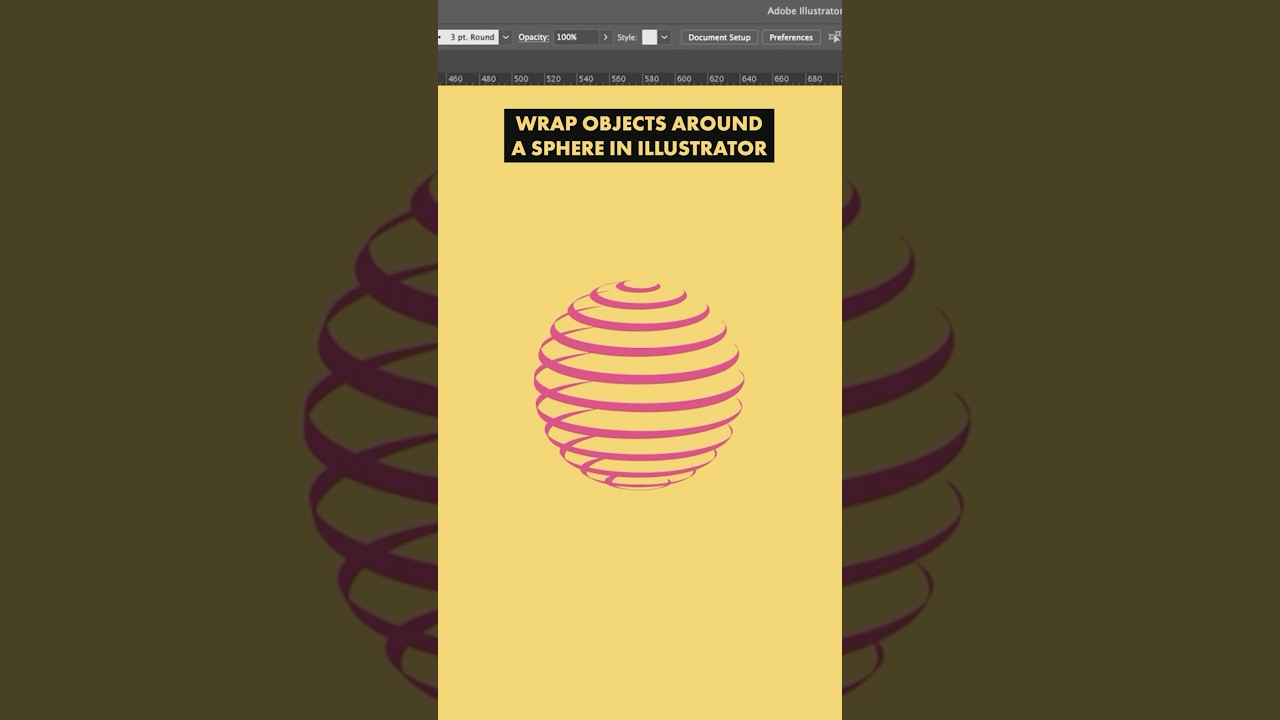 Easily Wrap Objects Around a Sphere in Adobe Illustrator 🎨