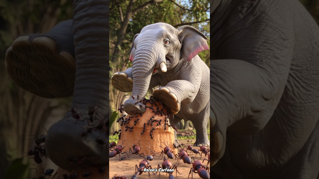 चींटी और हाथी | Short Moral Cartoon 🐜🐘