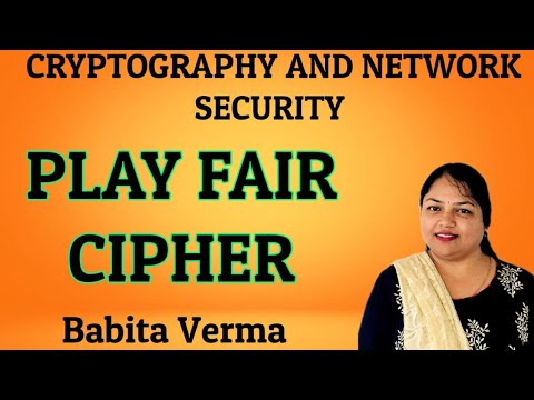 playfair cipher | Substitution Techniques | Cryptography and Network Security by Babita Verma