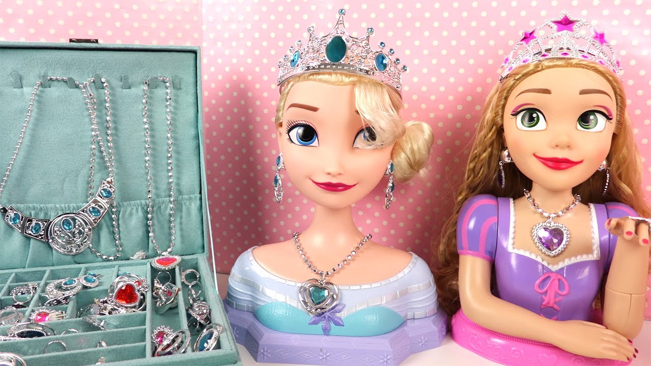 Têtes à coiffer Elsa, Raiponce & Barbie ❄️