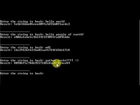 Simple MD5 Hash Generator in Python π