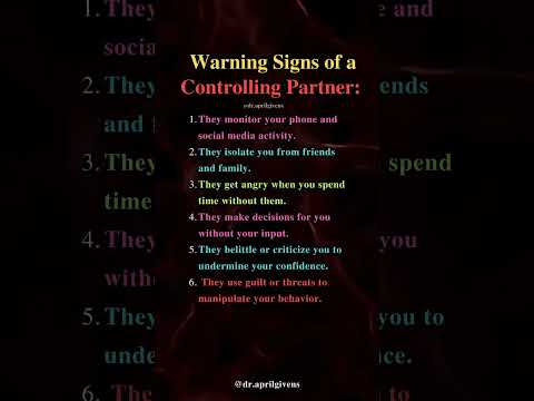 Warning signs of a controlling partner #mentalhealth #relationships #control