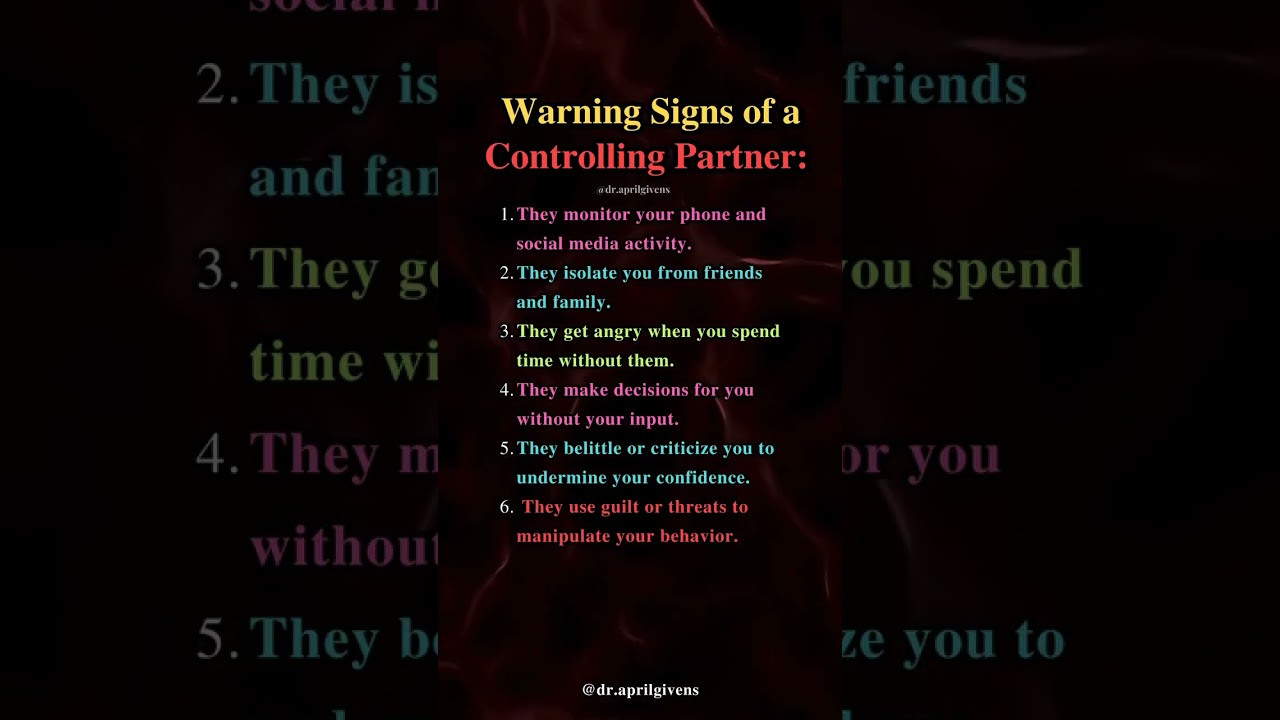 Recognize These Warning Signs of a Controlling Partner 🚩