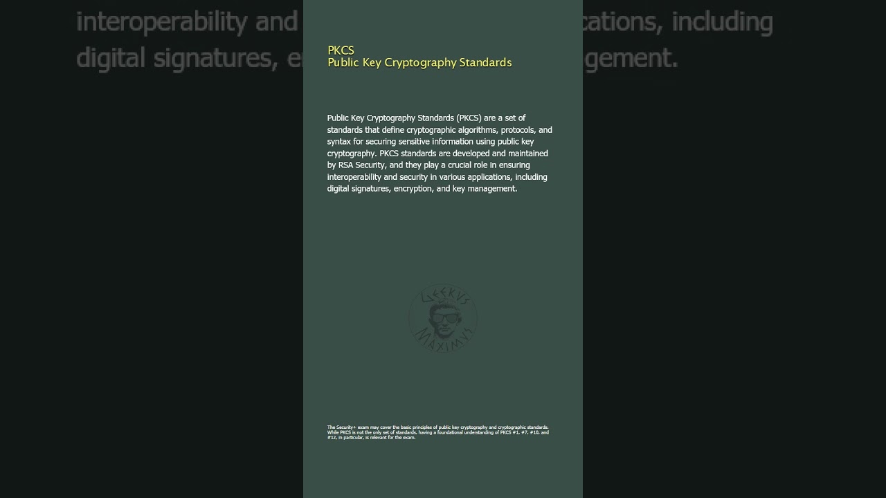 PKCS: Essential Public Key Cryptography Standards for Secure Data π