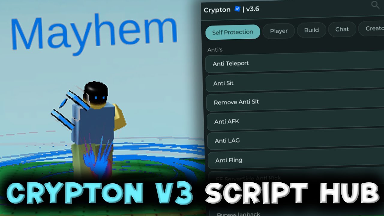 Crypton V3 FE Script Hub Showcase – Ultimate ROBLOX Exploiting Tool 🔥