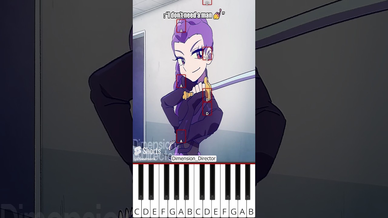 I DON'T NEED A MAN💅 - RUMI | KPop Demon Hunters Octave Piano Tutorial