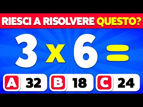 Riesci a Superare questo Quiz di Matematica...? ââī¸đ§ | Facile, Medio, Difficile, Impossibile