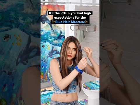 We #90skids had high expectations for blue hair mascara, only to be let down! #nostalgia #90s