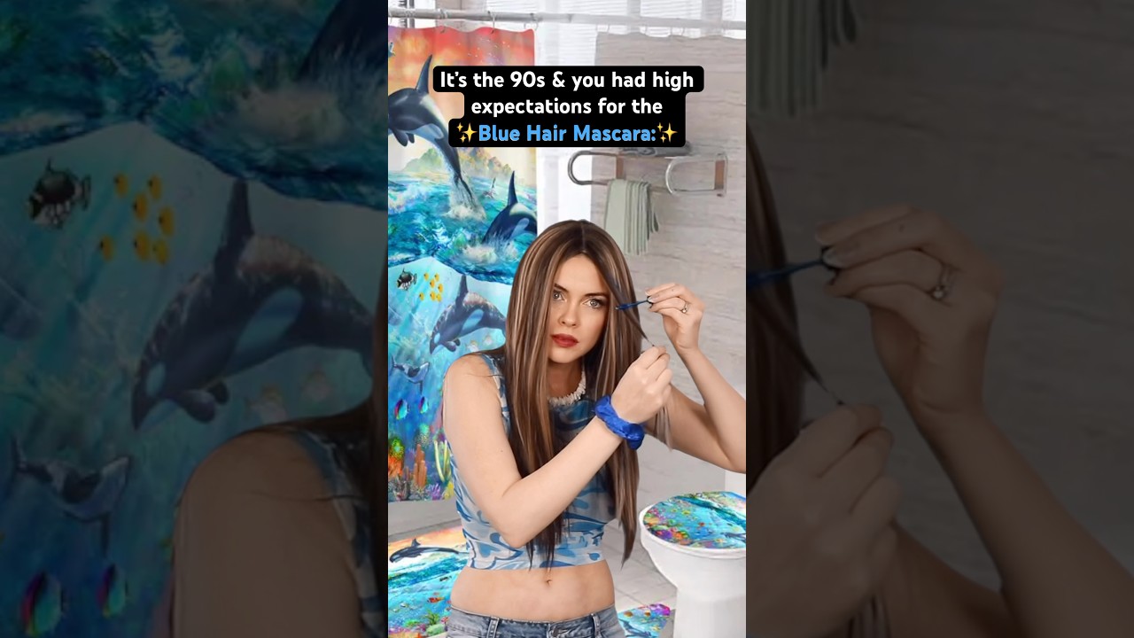 We #90skids had high expectations for blue hair mascara, only to be let down! #nostalgia #90s