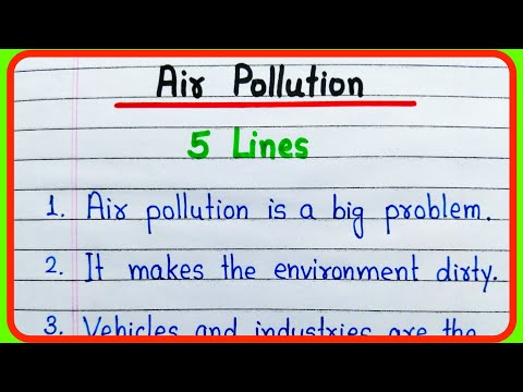 5 lines on Air Pollution essay in English | Air pollution 5 lines essay | Air pollution 5 lines