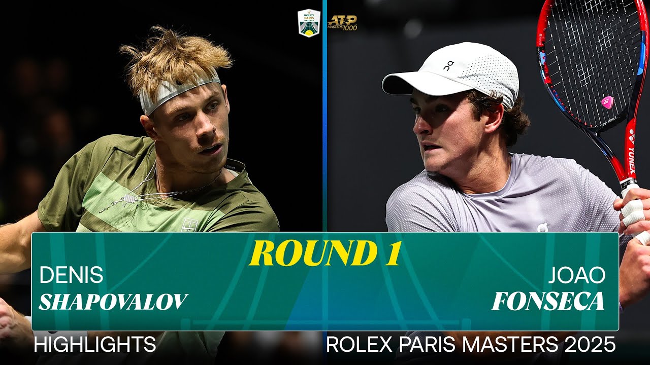Shapovalov vs Fonseca | Exciting R1 Highlights at Rolex Paris Masters 🎾