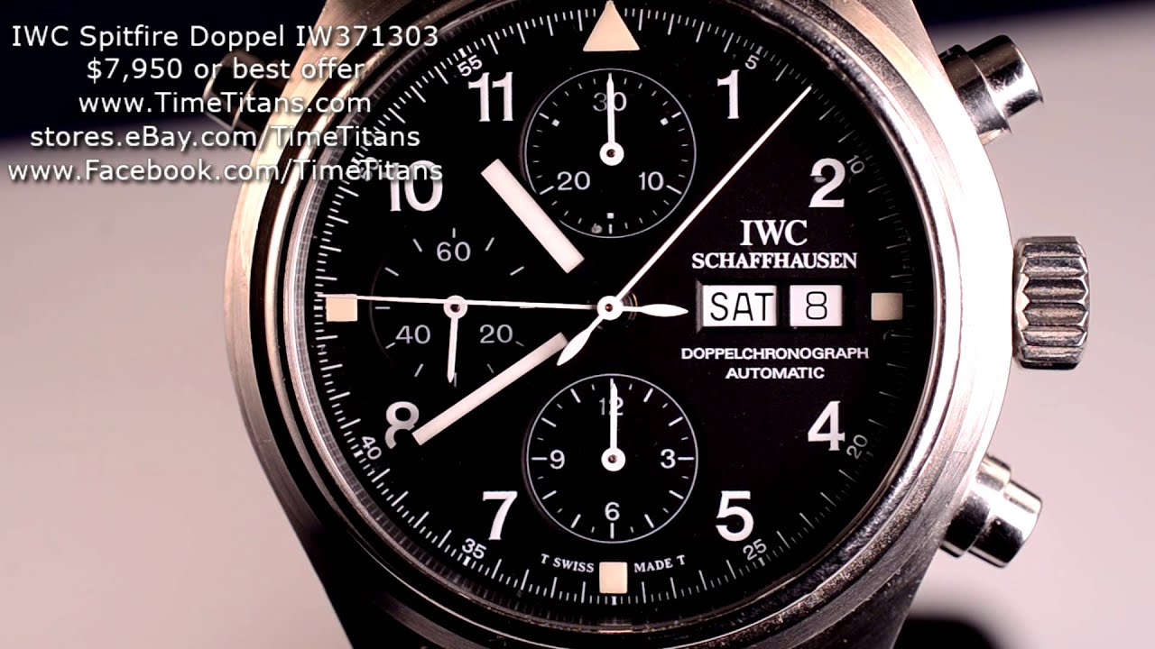 IWC Doppelchronograph Pilot Watch IW371303 – Rare Split Seconds, Tritium Dial, 42MM