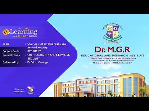 Overview of cryptography and network security by Dr victo george