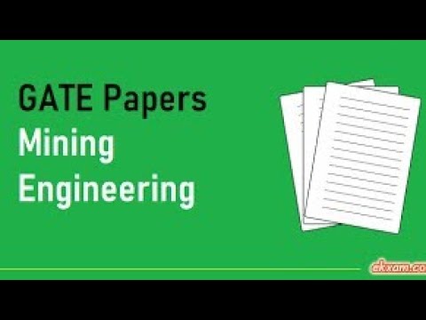 G.A.T.E Paper 2017 | Mining Engineering Exam | 2017 | Original paper  | 1 to 25 Questions 🔥🔥