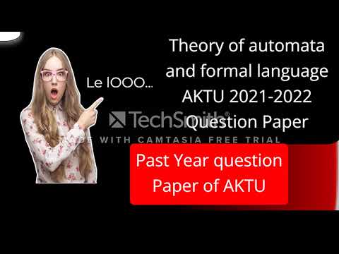 Automata & Formal Language 2021-2022 AKTU B.Tech QP 📄