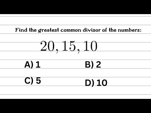 How to find the greatest common divisor (GCD)