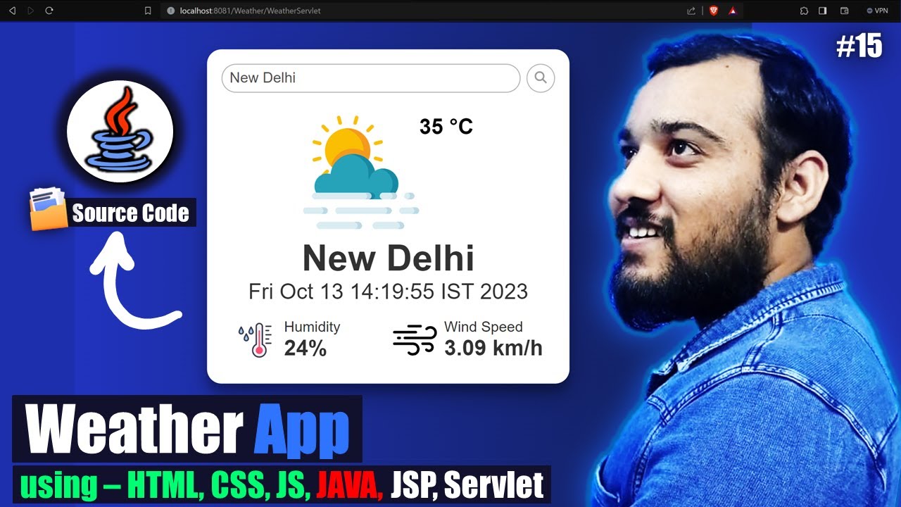 Beginner Java Weather App with JSP & Servlets 🌦️