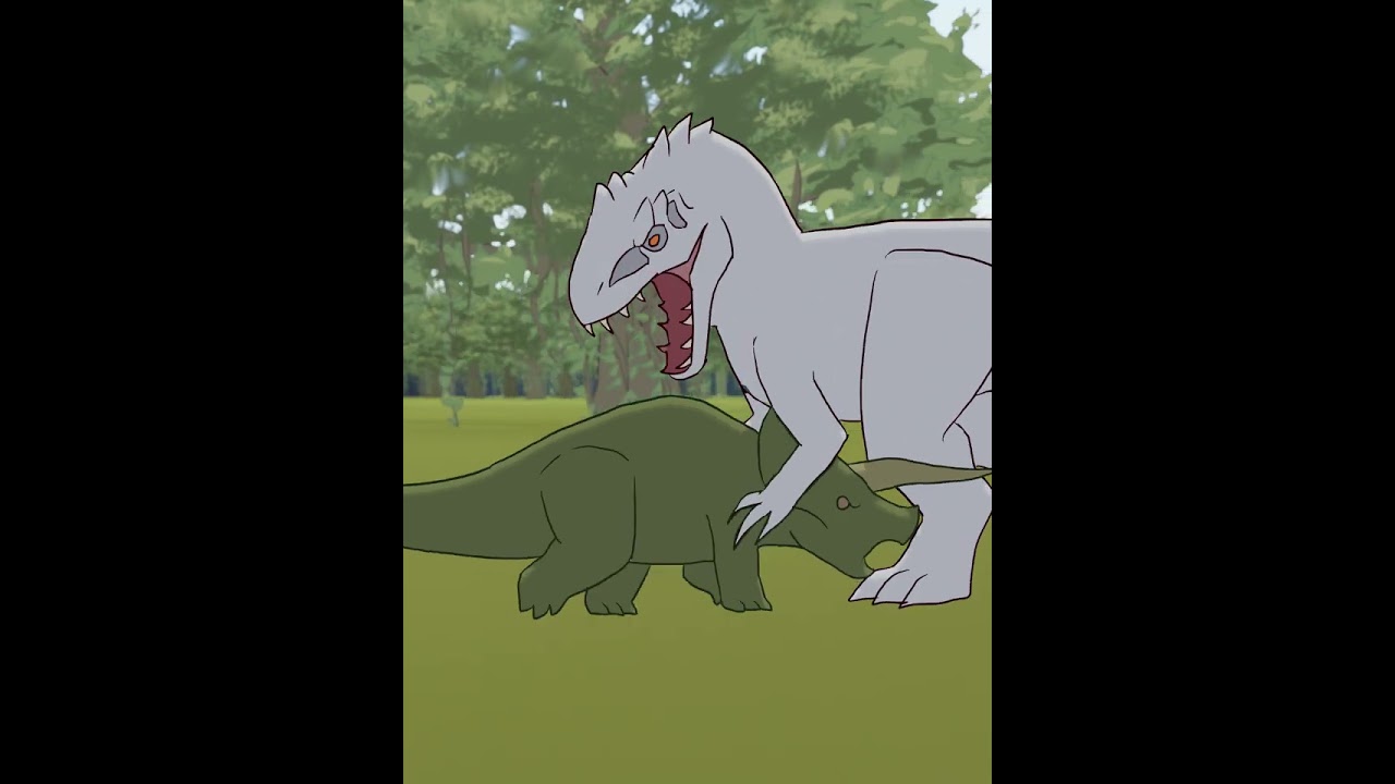 Indominus Rex vs T-Rex | Jurassic World Animation 🦖