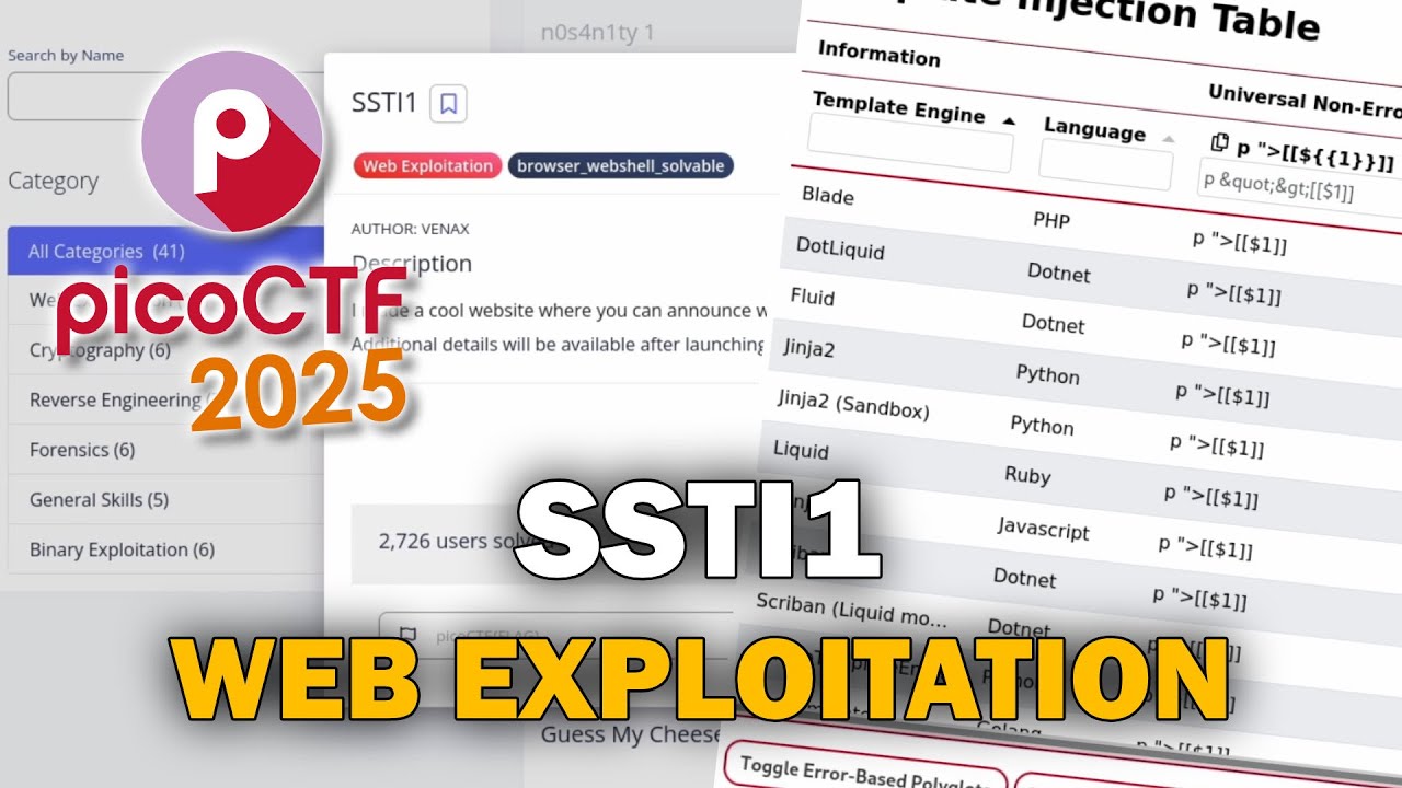 picoCTF 2025 - Web Exploitation - SSTI1