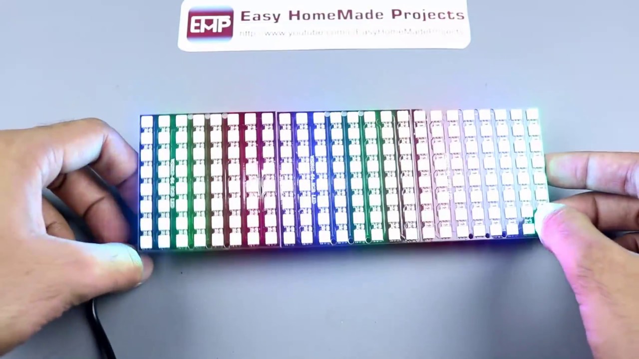 Create RGB Scrolling Text with NeoPixel Matrix