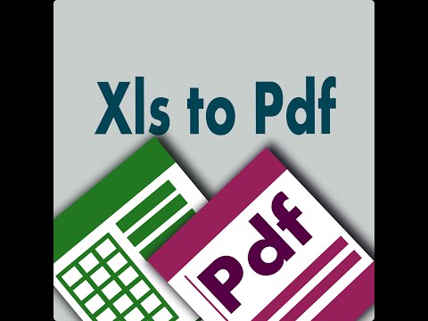convert xls to pdf