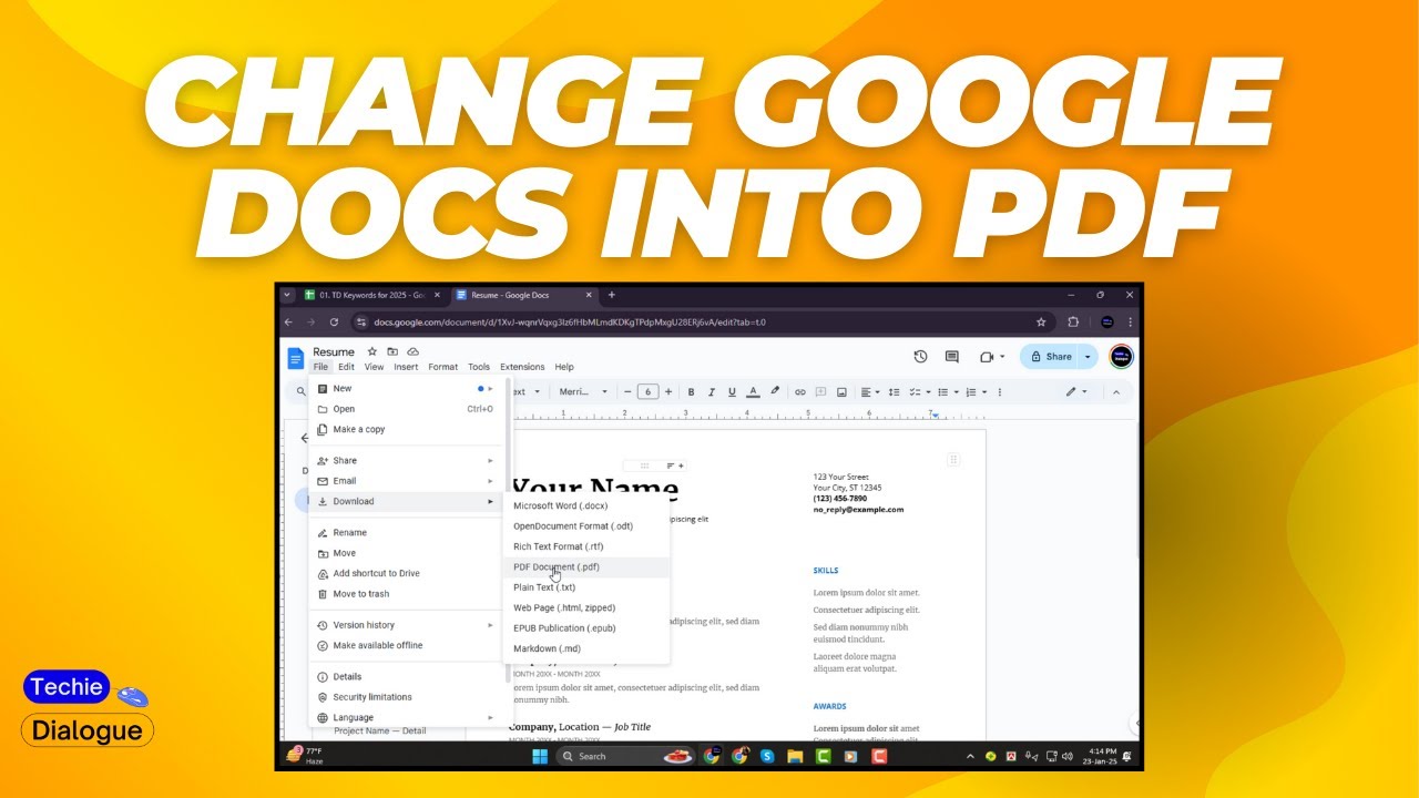 How to Convert Google Docs to PDF – Step-by-Step Guide (2025)
