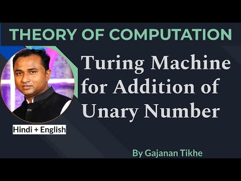 Turing Machine for Addition of Unary Number | Theory of Computation