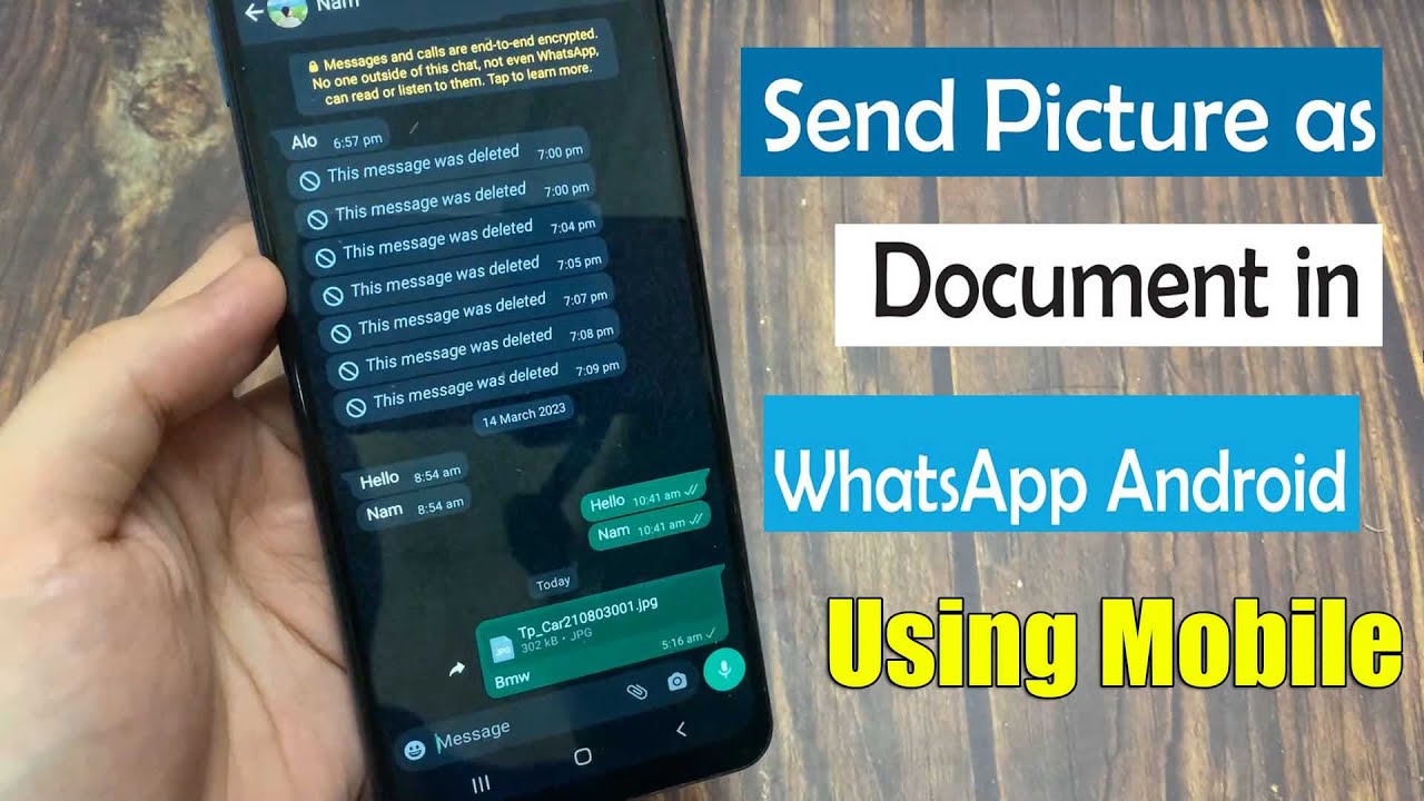 Send Photos as Documents on WhatsApp for Android 📱