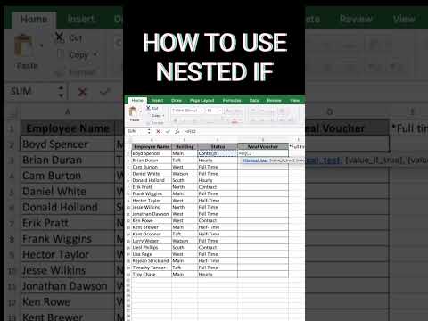 How to Use Nested IF function in Microsoft Excel and Google Sheets #beginners #tutorial #nestedif