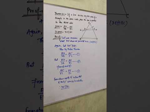 Converse of Thales theorem