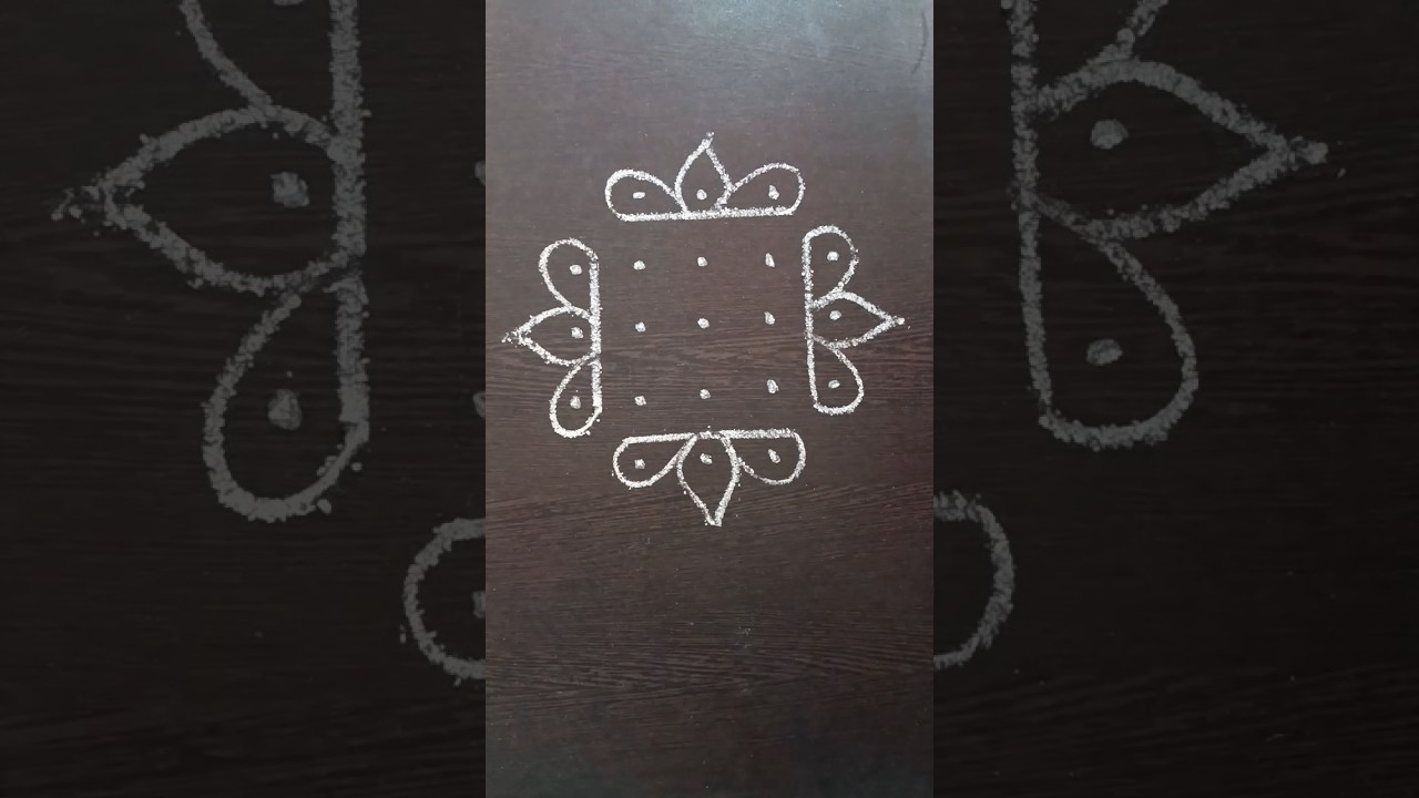 Easy Dot Rangoli Design for Festivals ✨