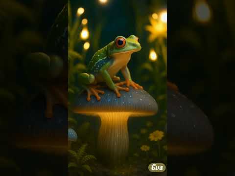 Magical Bioluminescent Jungle | Dreamy Night with Glowing Frogs & Fireflies #cute #mermaidlove #frog