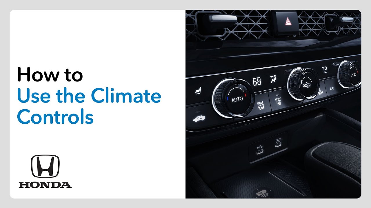 Guide to Dual Zone Climate Controls in 2023 Honda Accord