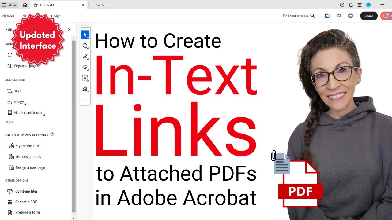 Creating In-Text Links to Attached PDFs in Adobe Acrobat's Updated Interface