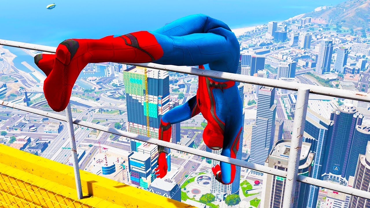 GTA Spider-Man Crazy Jumps & Falls #6 🕷️