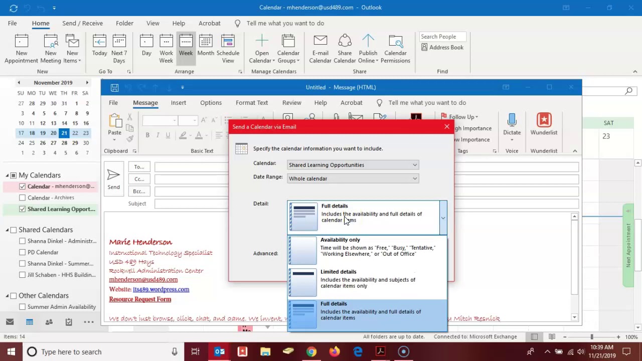 Outlook: How to Create a Shared Calendar