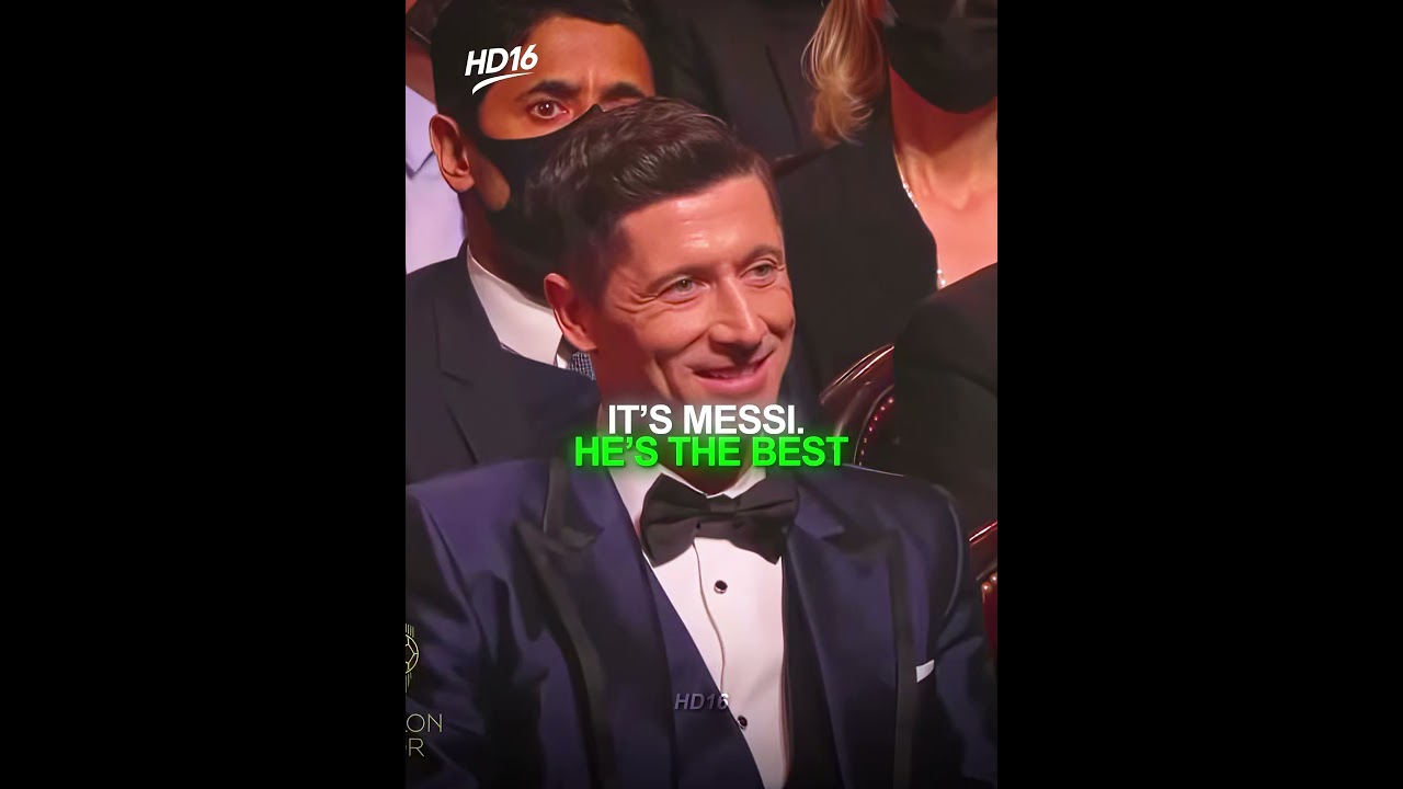 Messi Reacts to Lewandowski's Ballon d'Or Win 👏